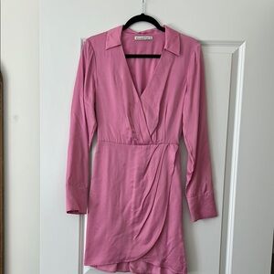 Abercrombie & Fitch Pink Sheath Dress with V-Neck